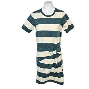 Veronica Beard Jeans Tyla Striped T-Shirt Dress, Short Sleeve, Mini, Cotton, S